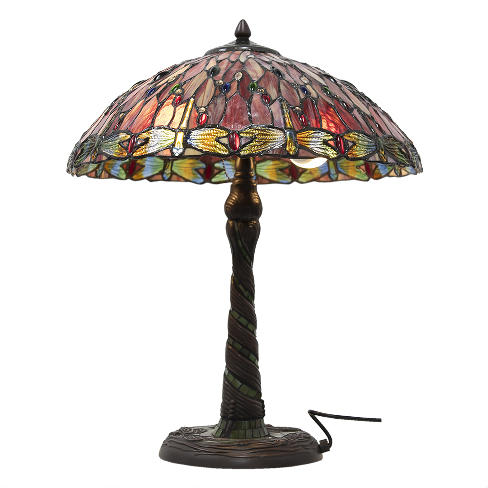 [5LL-5466] Lampada da tavolo Tiffany Ø 45x56 cm E27/max 3x60W