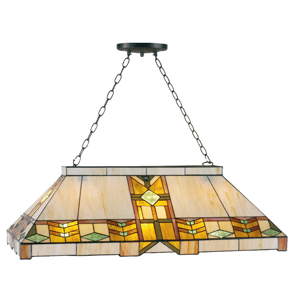 Suspension Tiffany Jaune 92x47x125 cm E27/max 3x60W