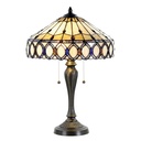 Lampe de table Tiffany Beige, Marron Ø 40x58 cm E27/max 2x60W