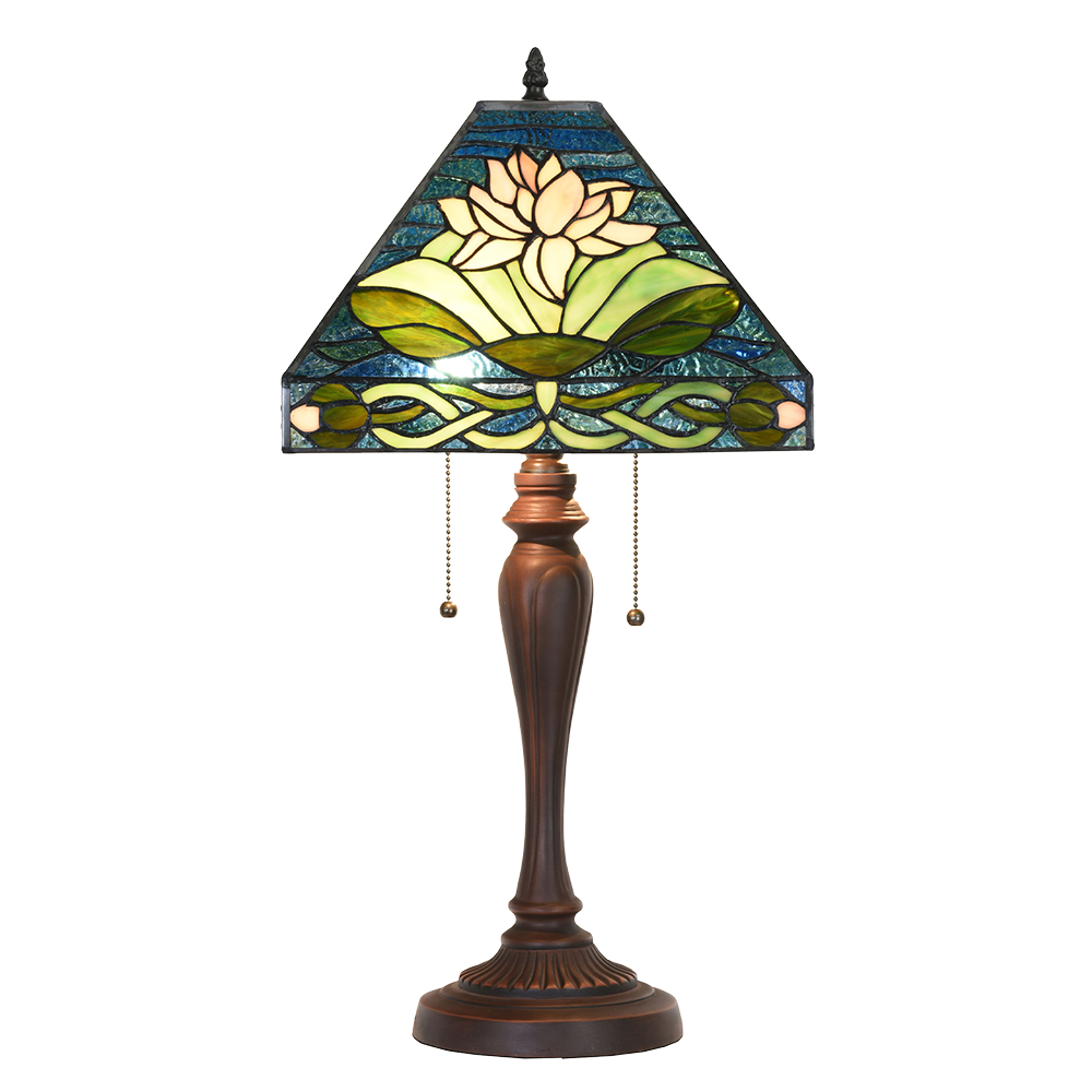 [5LL-5618] Lampada da tavolo Tiffany 31x31x61 cm E27/max 2x60W