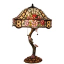 Lampe de table Tiffany Vert, Rose Ø 45x62 cm E27/max 3x60W