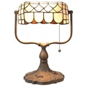 Tiffany Tischlampe Beige ,Braun 26x21x37 cm E27/max 1x60W