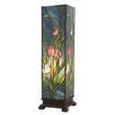 Tiffany Tischlampe Grün, Rosa, Blau 17x17x58 cm E27/max 1x60W