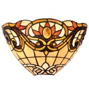 Applique Tiffany Giallo, Marrone 30x15x20 cm E14/max 1x40W