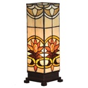 Tiffany Tischlampe Beige ,Braun 12x12x35 cm E14/max 1x40W