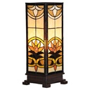 Lampada parete Tiffany Beige, Marrone 18x18x45 cm E27/max 1x60W