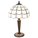 Tiffany Tischlampe Weiß, Braun Ø 25x43 cm E27/max 1x40W