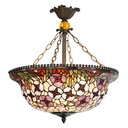 Deckenleuchte Tiffany Rot, Rosa Ø 53x60 cm E27/max 3x60W
