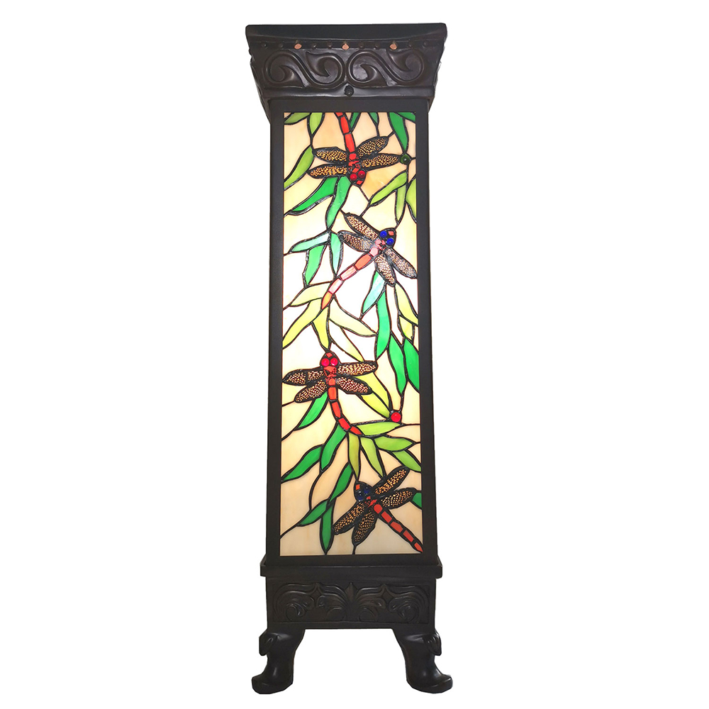 [5LL-6056] Säule Tiffany Mehrfarbig 26x26x71 cm E27/max 1x100W