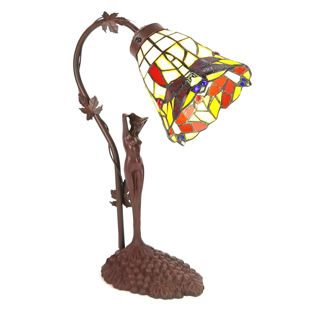 [5LL-6132] Table Lamp Tiffany 14x13x37 cm E14/max 1x40W