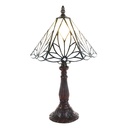 Lampe de table Tiffany Blanc, Marron Ø 20x34 cm E14/max 1x40W