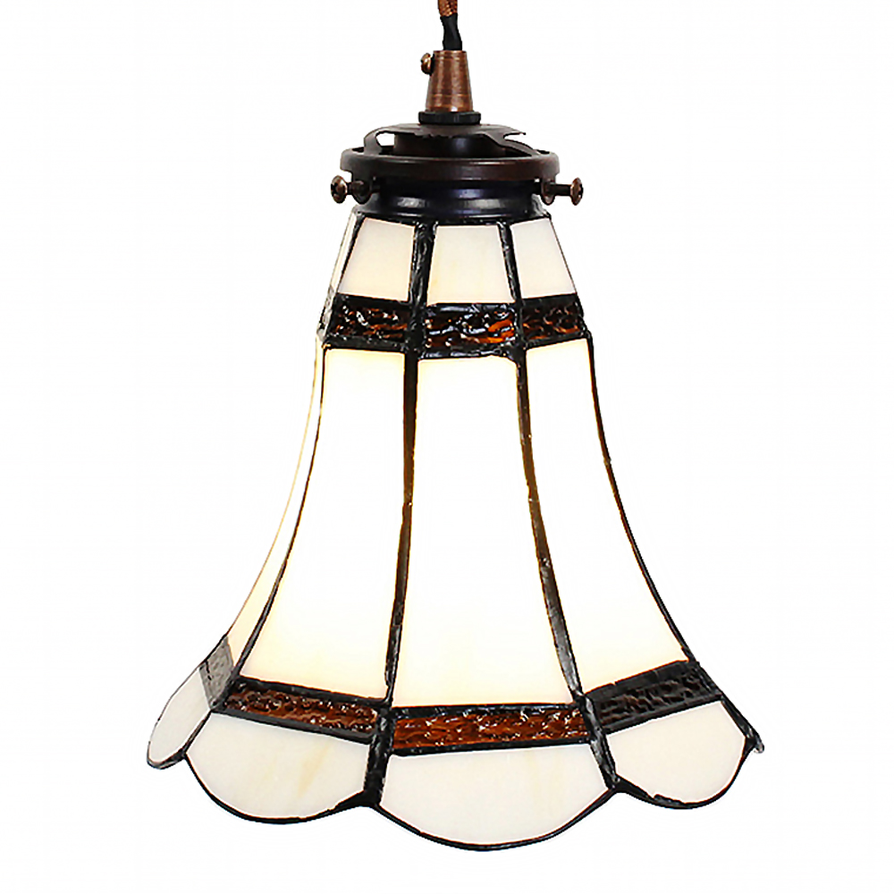 [5LL-6201] Suspension Tiffany Blanc, Rouge Ø 15x115 cm E14/max 1x40W