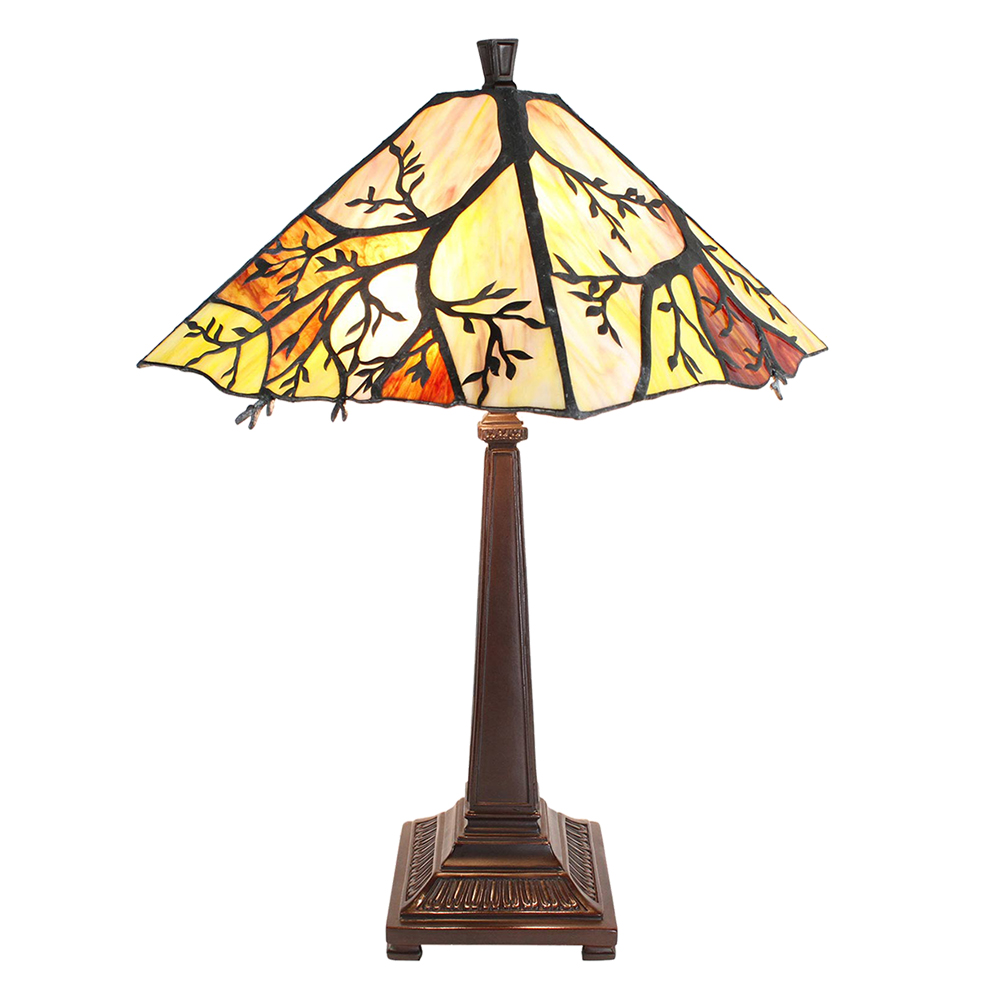 [5LL-6226] Tafellamp Tiffany 36x36x57 cm E27/max 2x60W