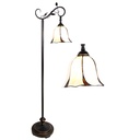 Lampada da Terra Tiffany Bianco Marrone 36x25x152 cm E27/max 1x60W