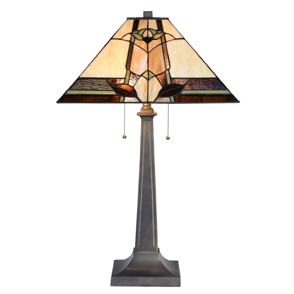[5LL-6320] Tafellamp Tiffany 45x45x80 cm E27/max 2x60W