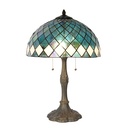 Lampada da tavolo Tiffany Blu Ø 40x61 cm E27/max 2x60W