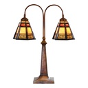 Lampada da tavolo Tiffany Marron 48x19x64 cm E27/max 2x60W