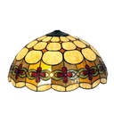 Lampenschirm Tiffany Beige, Rot Ø 40x23 cm