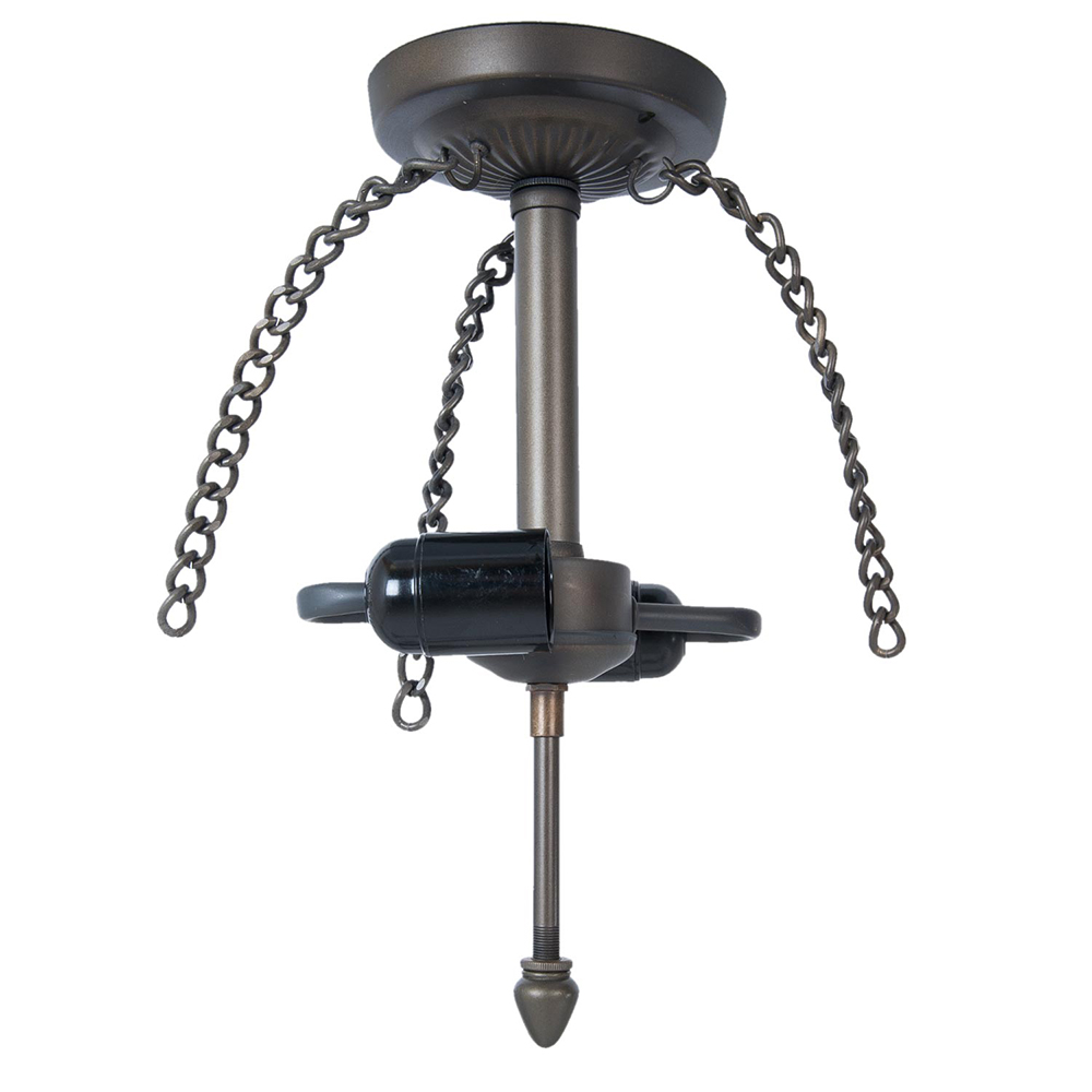 [5LL-82] Ceiling Pendant Tiffany Brown 15x15x33 cm E27/max 2x60W