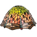 Lampshade Tiffany Green, Red Ø 25x15 cm / KH 6 cm