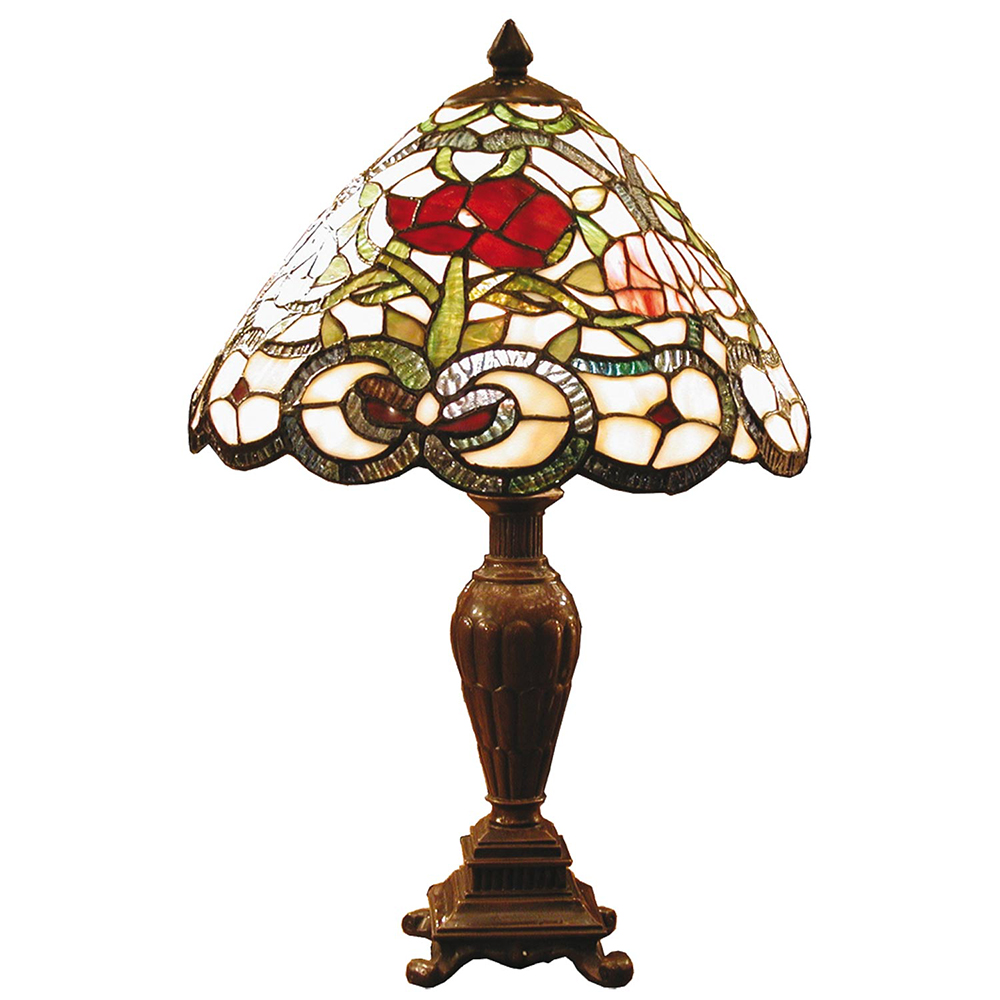 [5LL-8837] Lampada parete Tiffany Beige, Verde Ø 32x47 cm E27/max 1x40W