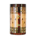 Applique Tiffany Beige, Marron 20x11x36 cm E14/max 2x40W