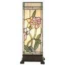 Lampe de table Tiffany Beige, Rose 18x18x45 cm E27/max 1x40W