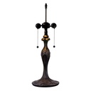 Pied de lampe Lampe de table Tiffany Marron Ø 17x55 cm E27/max 2x60W