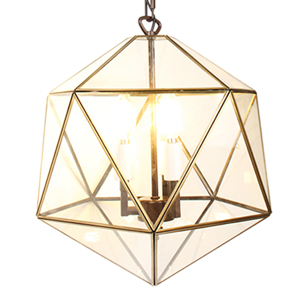[5LL-9346] Suspension Transparent 40x40x145 cm E14/max 3x40W