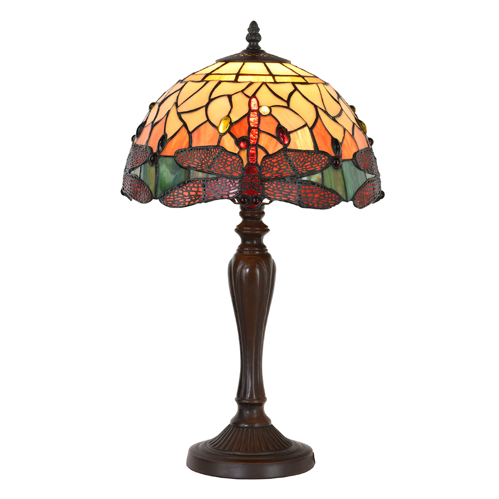 [5LL-9347] Wall Lamp Tiffany Dragonfly Yellow Ø 30x53 cm E27/max 1x60W