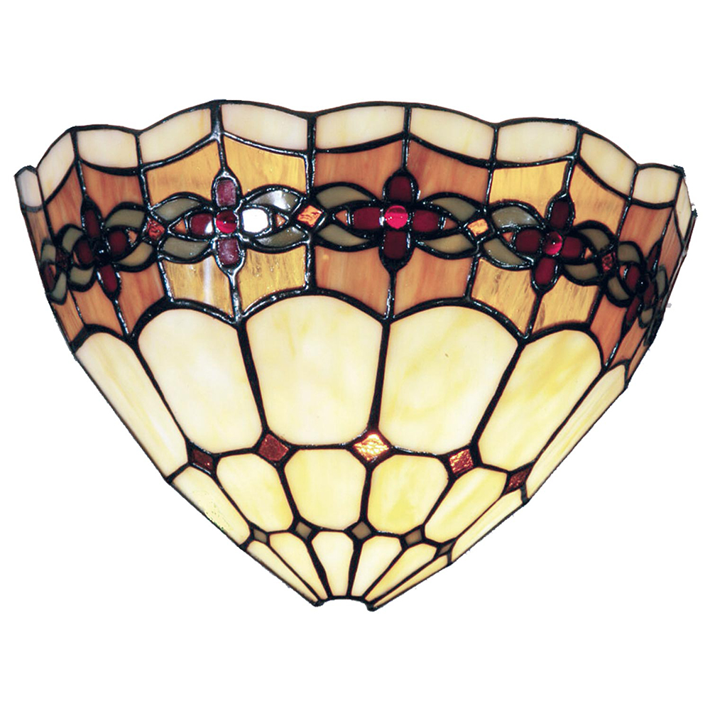 [5LL-9884] Wall Lamp Tiffany Beige 30x14x20 cm E14/max 1x40W
