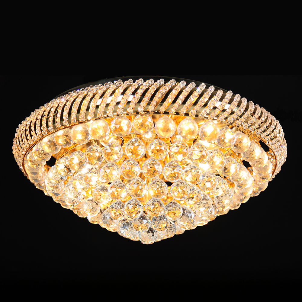[5LL-CR136] Plafondlamp kristal 12 lichts Ø 60x25 cm E14/max 12x40W