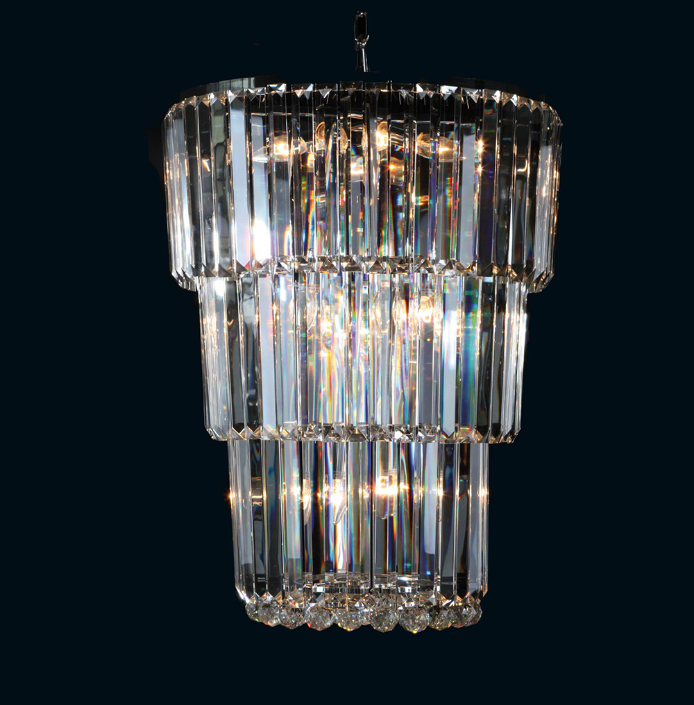 [5LL-CR76] Lustre Transparent Ø 55x75 cm E14/max 15x40W