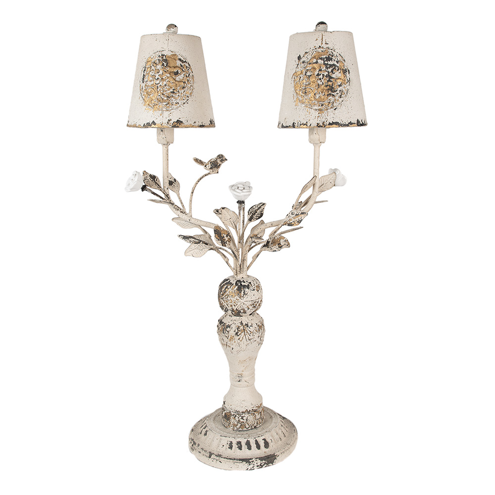 [5LMC0030] Table Lamp Beige Brown 39x21x74 cm E14/max 2x25W