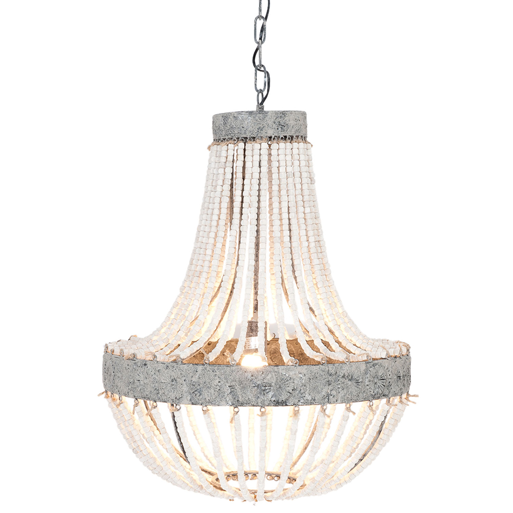 [5LMP197] Suspension Gris Ø 54x72 cm E27/max 1x40W
