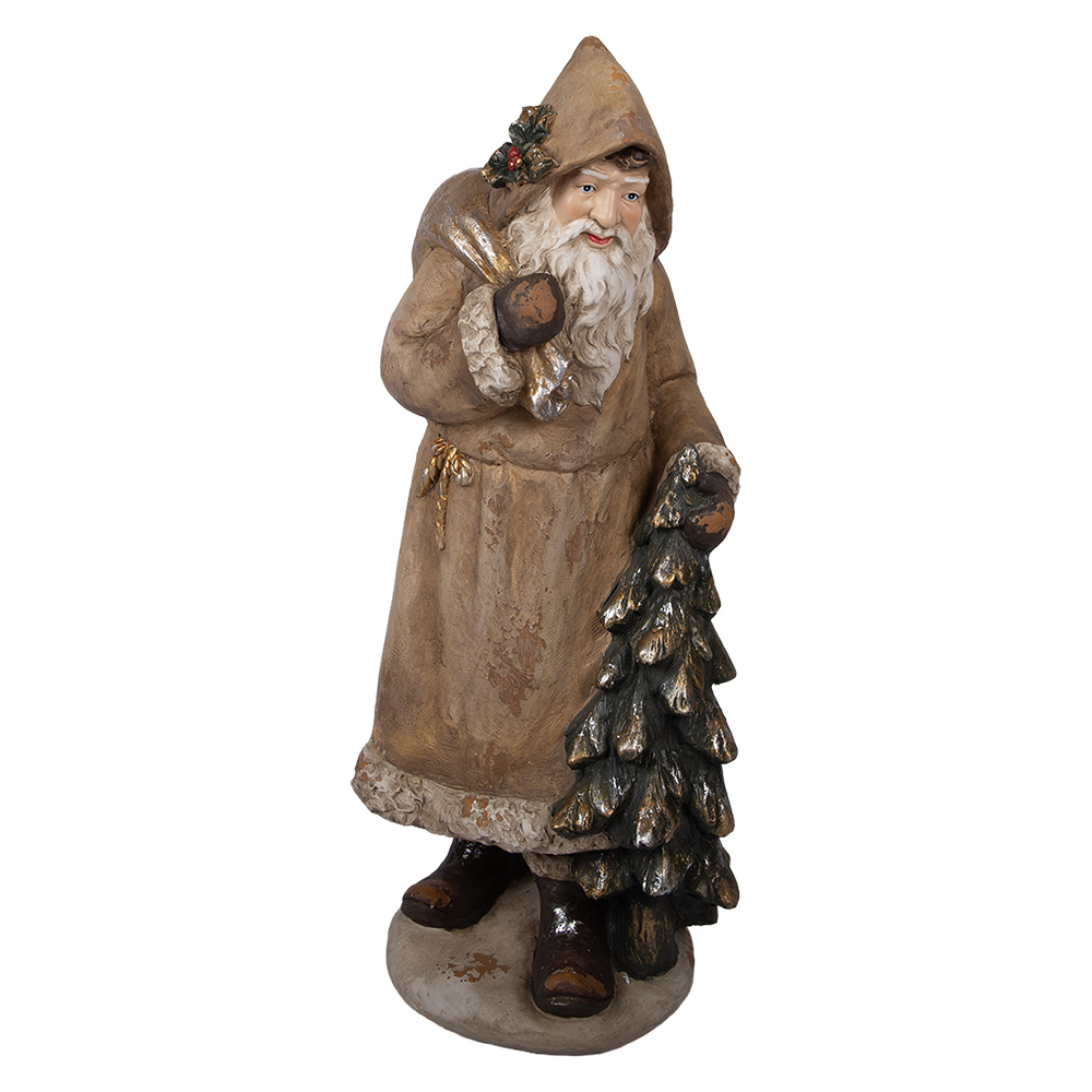 [5MG0073] Decoratie kerstman 38x30x90 cm