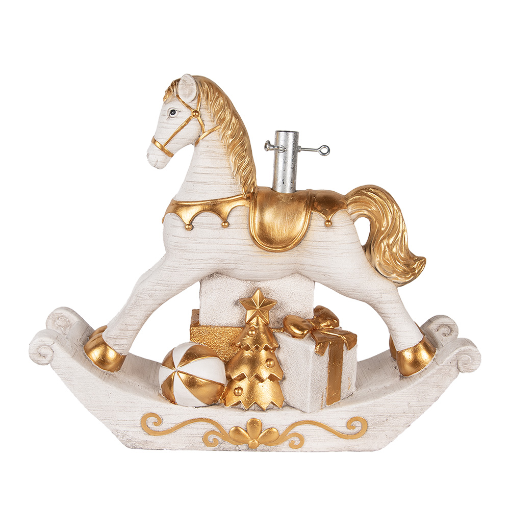 [5MG0094] Kerstboom standaard hobbelpaard 73x21x61 cm