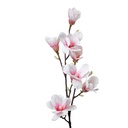 Deko Ast mit Blumen Weiß Rosa 25x10x97 cm
