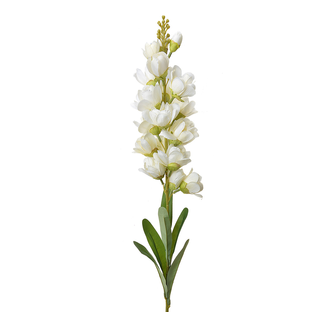 [5PL0102] Branche de décoration avec fleurs Blanc 10x7x95 cm