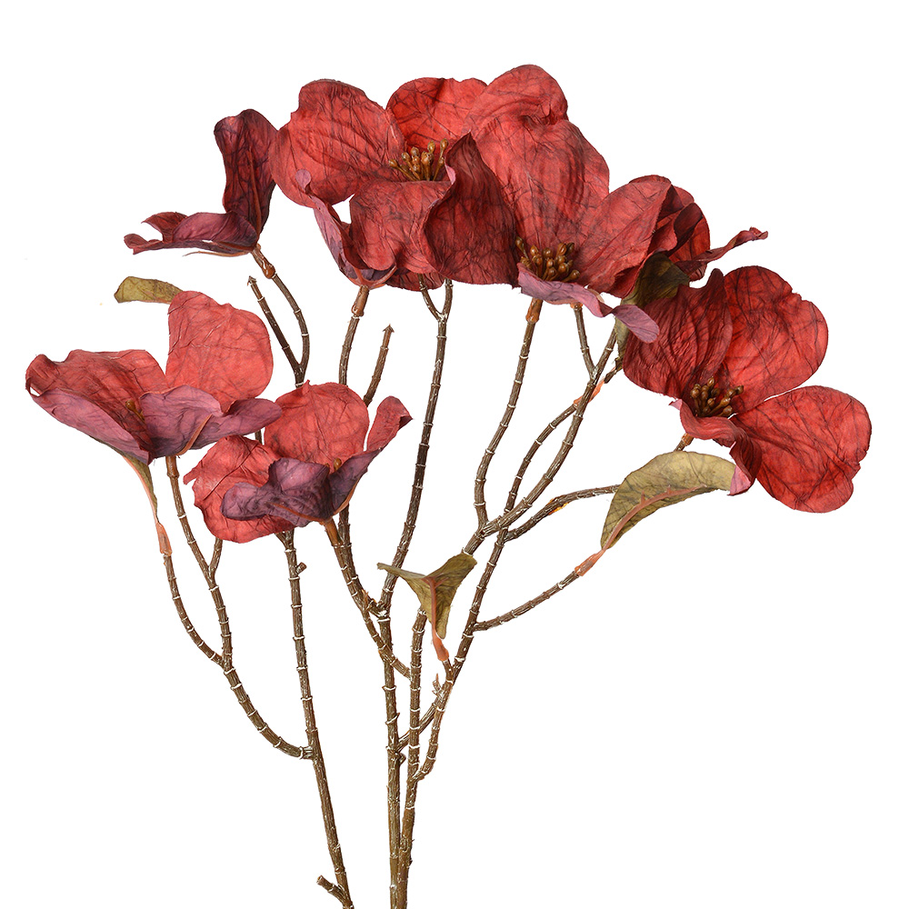 [5PL0112R] Fleur artificielle Rouge 12x8x72 cm