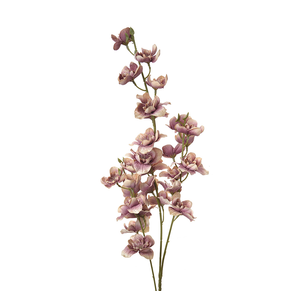 [5PL0114PA] Decoratie tak met bloemen 10x10x110 cm