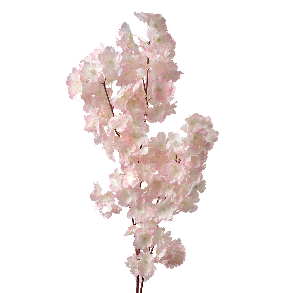 [5PL0118P] Deko Ast mit Blumen Rosa 24x8x100 cm