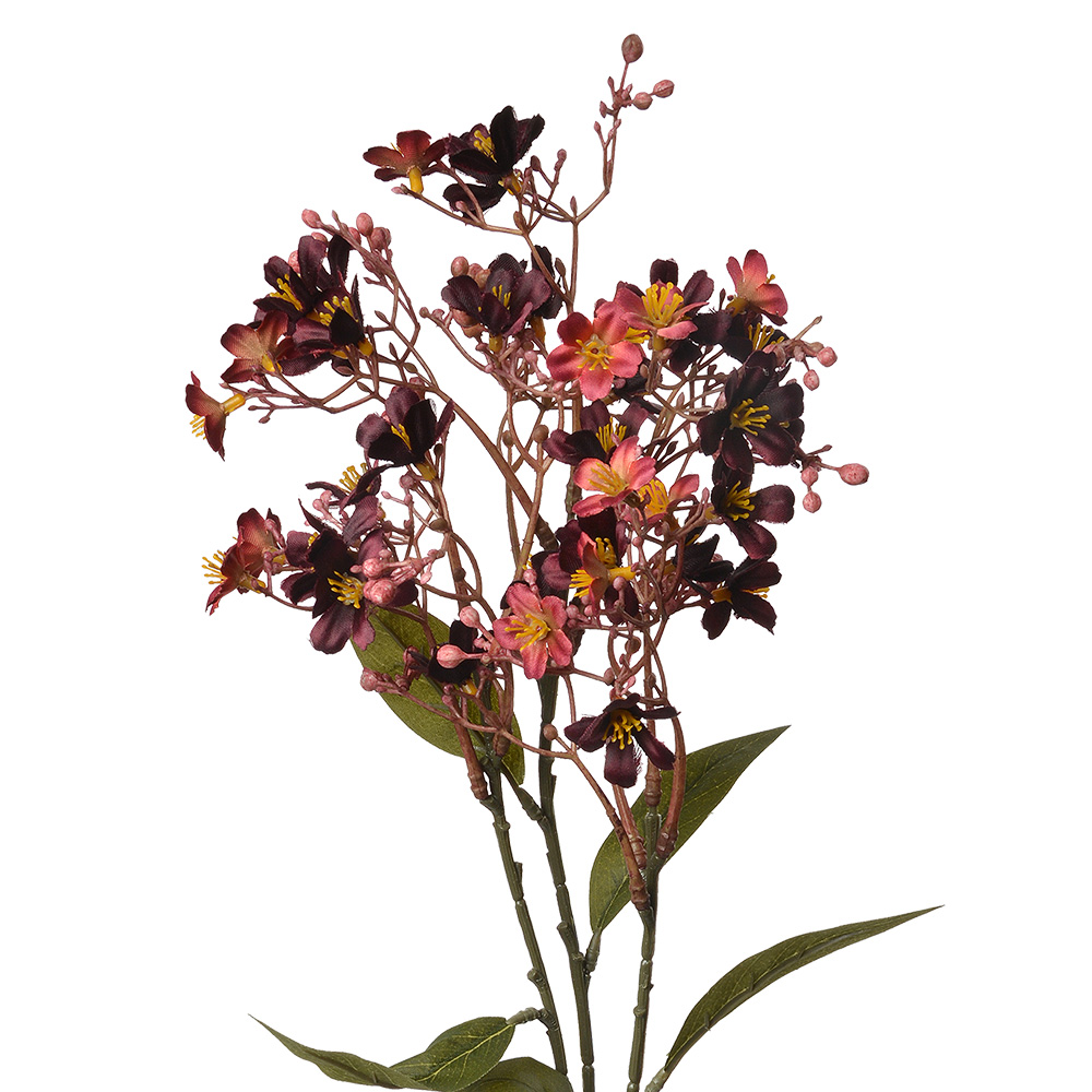 [5PL0122R] Decoratie tak met bloemen 15x7x70 cm