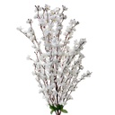 Deko Ast mit Blumen Weiß 40x10x100 cm