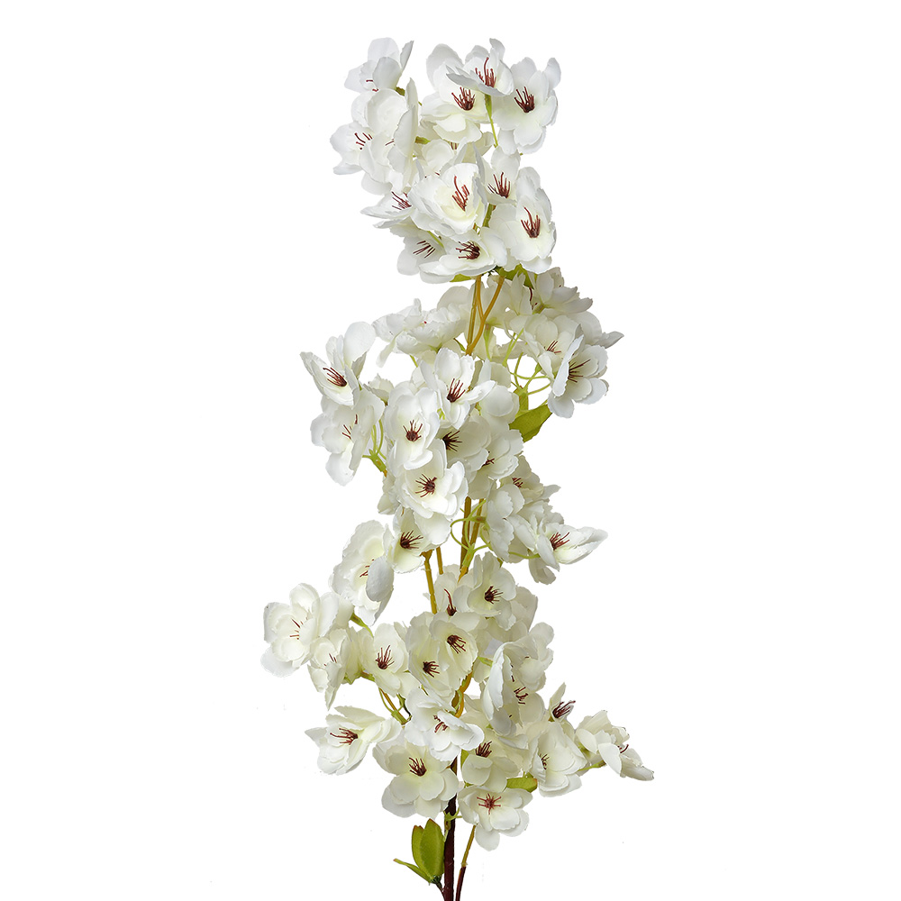 [5PL0131W] Decoratie tak met bloemen 16x8x98 cm