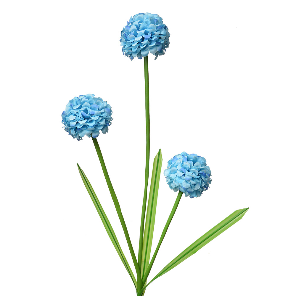 [5PL0132BL] Decoratie tak met bloemen 12x8x84 cm