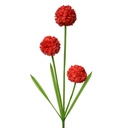 Deko Ast mit Blumen Rot Grün 12x8x84 cm