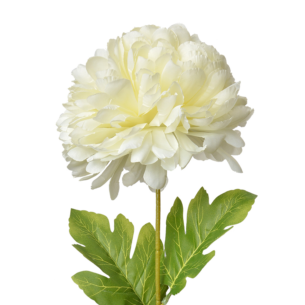 [5PL0133W] Fleur artificielle Blanc Vert 15x15x80 cm