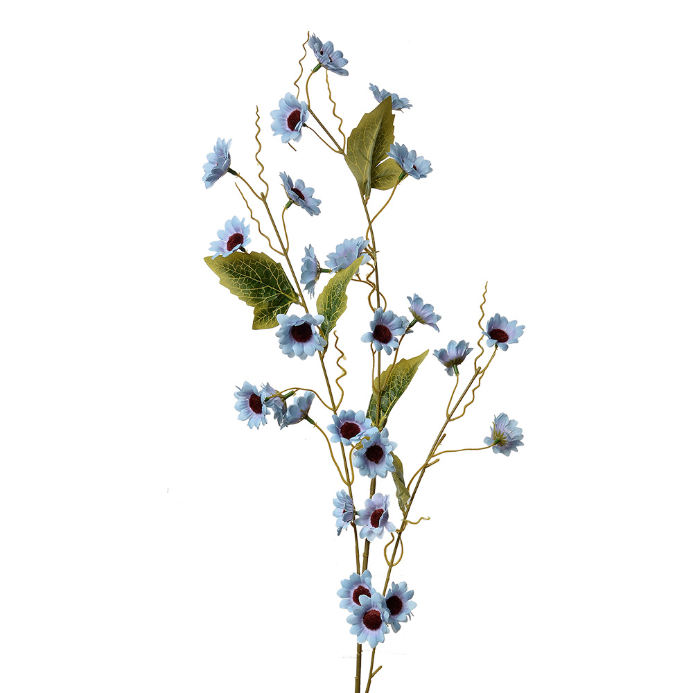 [5PL0134BL] Decoratie tak met bloemen 25x6x107 cm