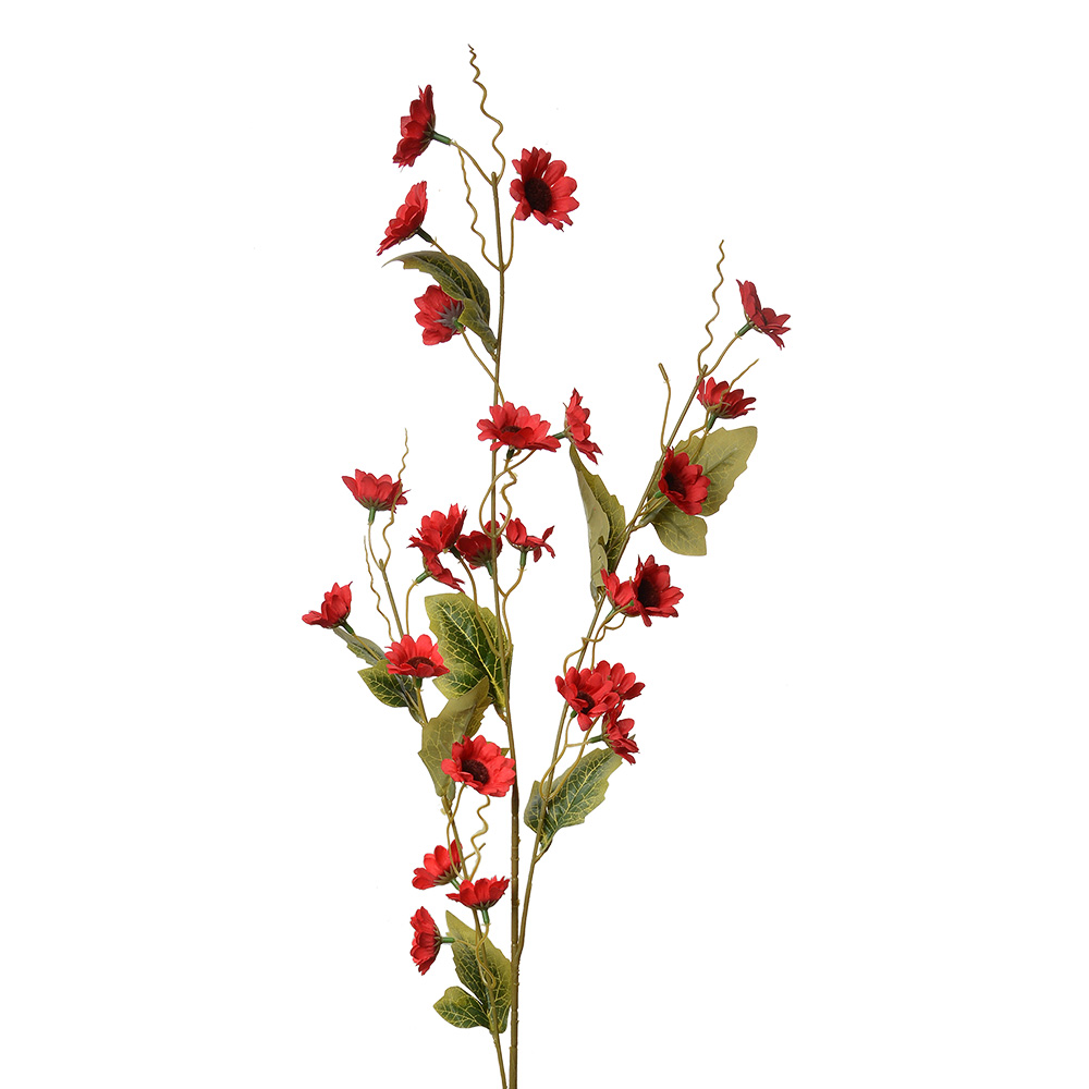 [5PL0134BU] Decoratie tak met bloemen 25x6x107 cm